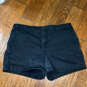 A new day, black cargo shorts